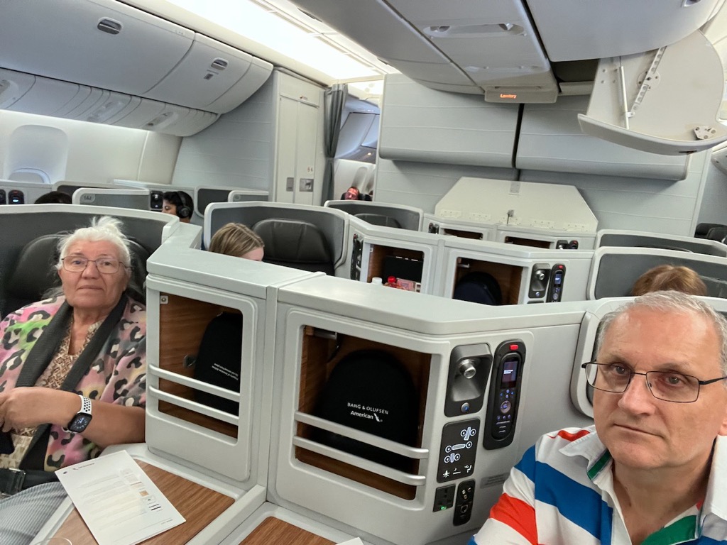 Shortly before take-off back to Europe.