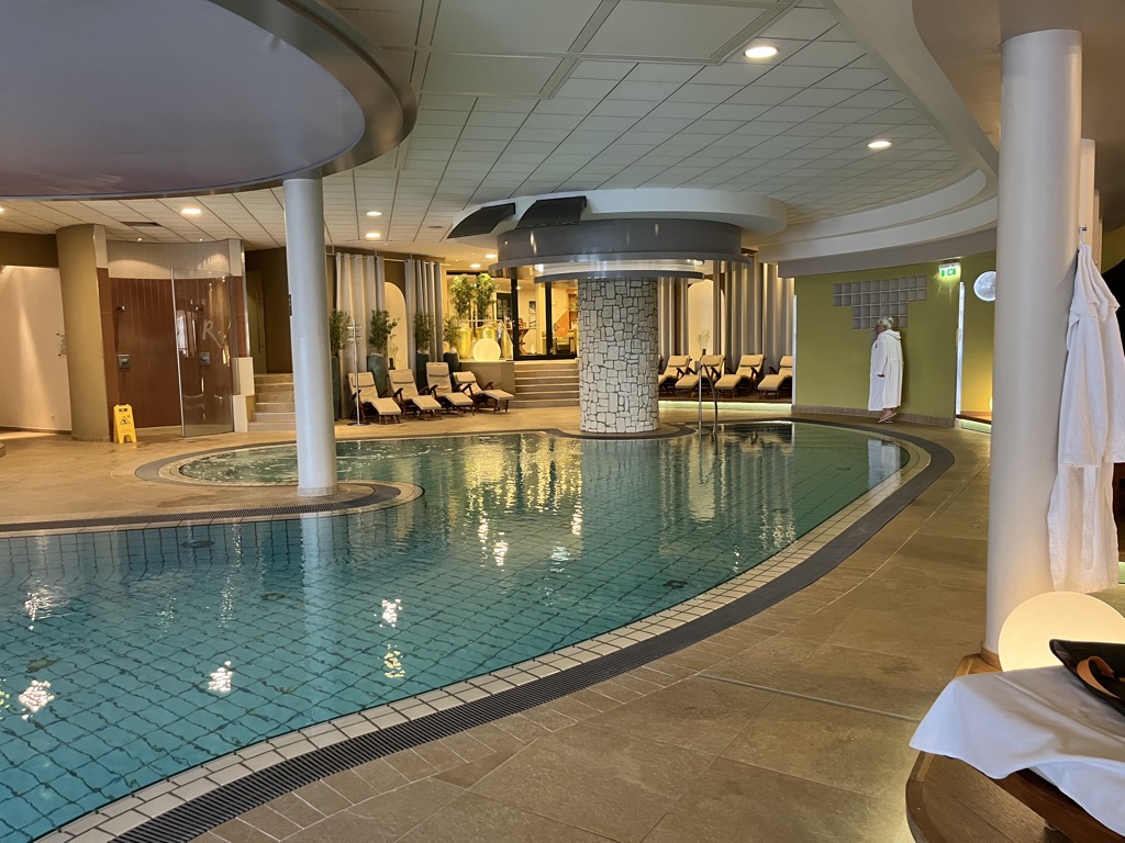 The indoor pool.