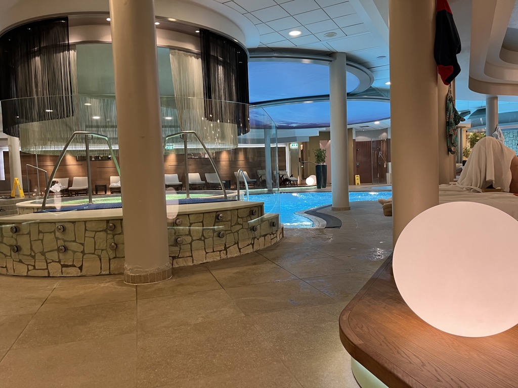The indoor pool.